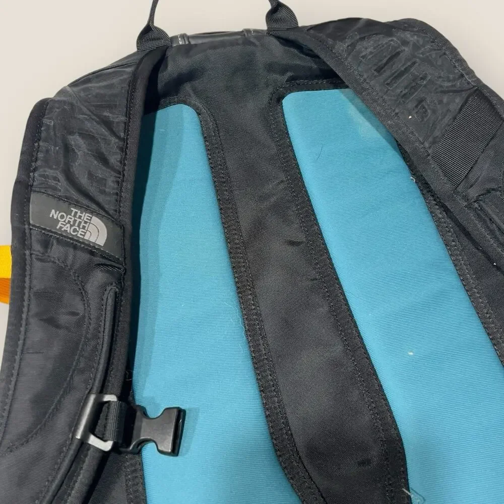 The North Face Hot Shot Chameleon Backpack Teal Orange Mesh Pocket Daypack